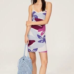 Louna Floral Knit Mini Dress Size Small